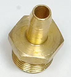 Bilde av slangesokkel 10mm x R1/2" utv med pakning, ideell for pålitelige tilkoblinger i gass- og væskeapplikasjoner.