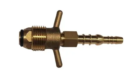 Overgang POL vingemutter - 6,3 - 8mm slangesokkel