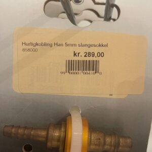 Hurtigkobling Han 5mm Slangesokkel