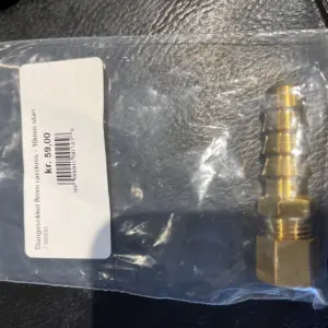 Bilde av slangesokkel 8 mm rørstuss - 10 mm slange, designet for sikre tilkoblinger i væske- og gassapplikasjoner.