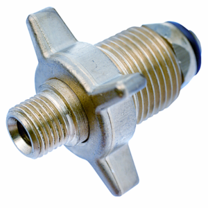Overgang POL utv x 1/4"utv vingemutter og gumminese