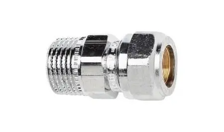 Overgang 3/8"rør - 1/2" utv Krom